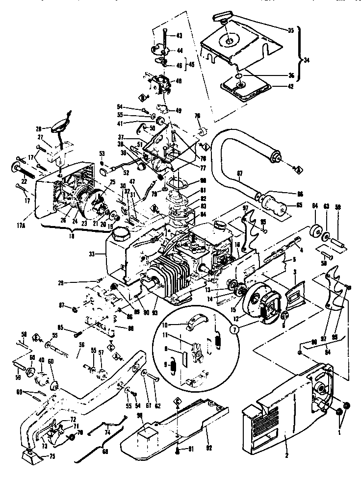 eager beaver 2.0 chainsaw parts diagram