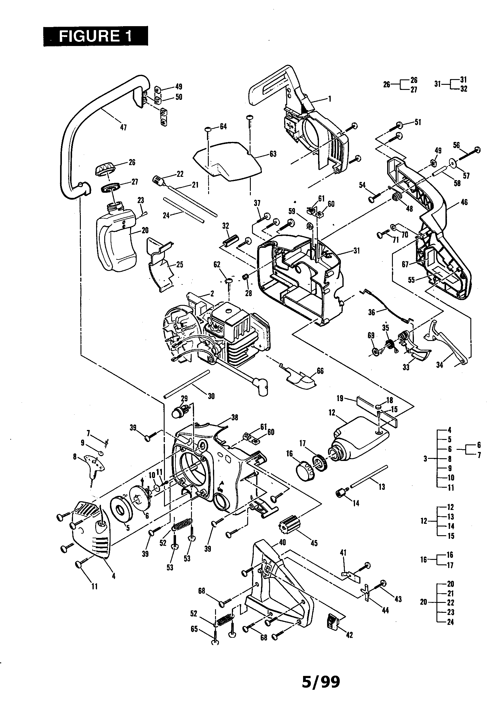 eager beaver 2.0 chainsaw parts diagram