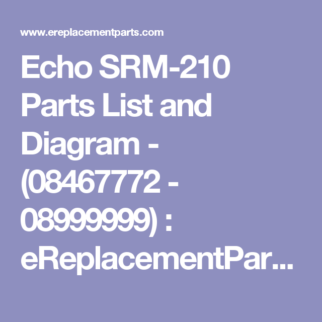echo srm 225 parts diagram