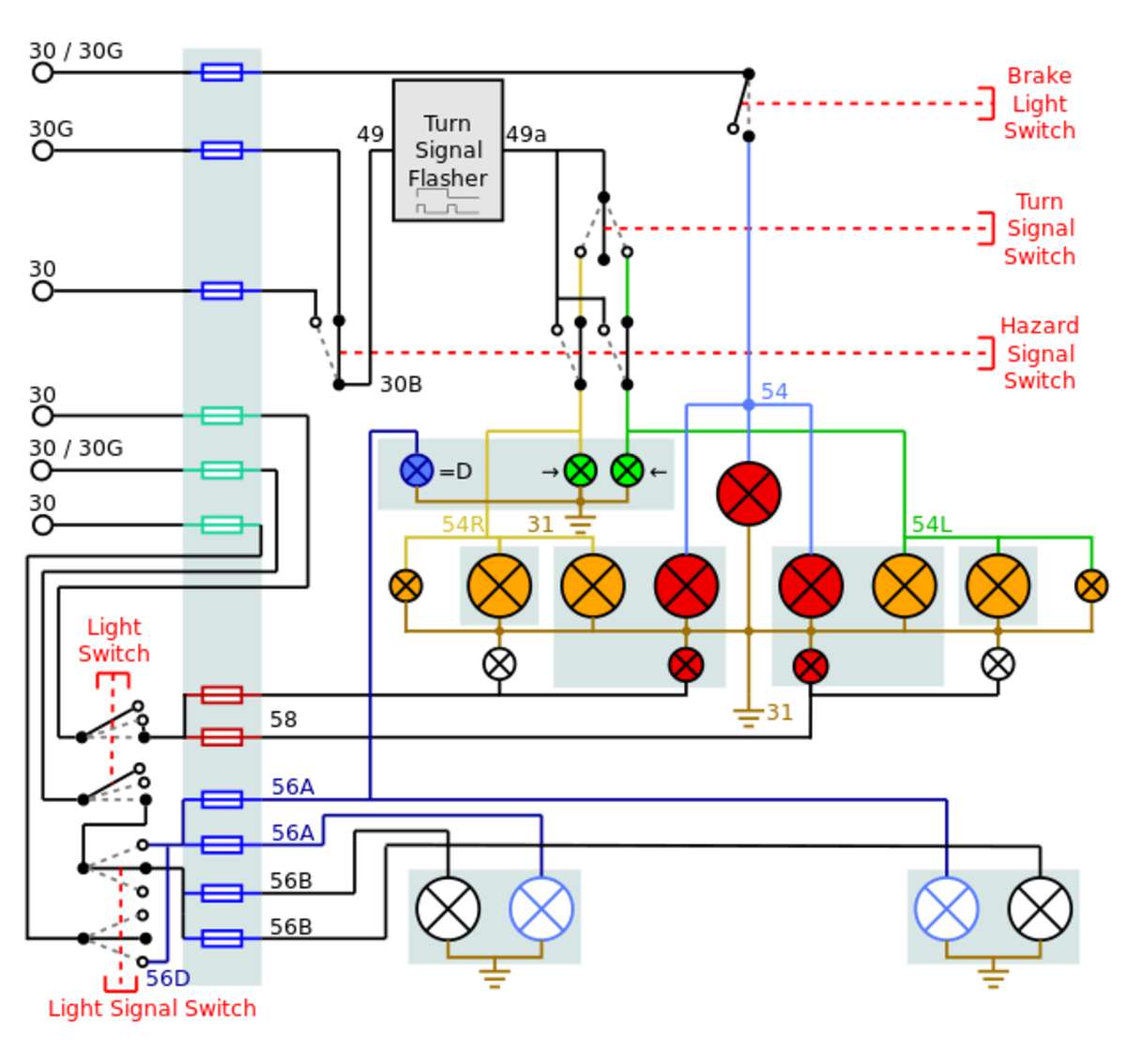 eh taillight wiring diagram