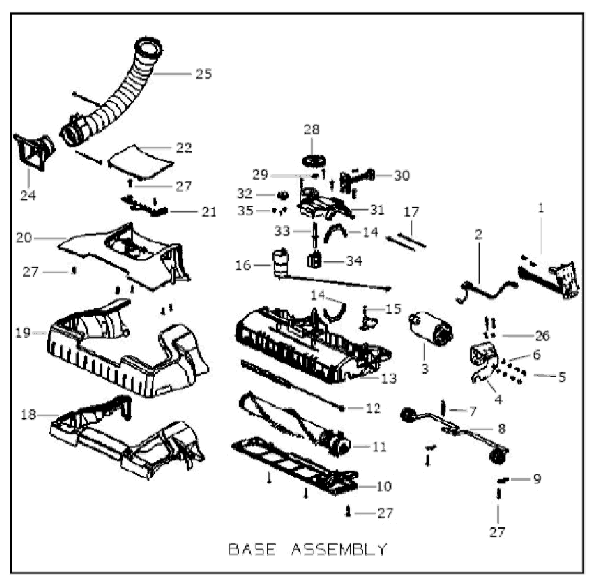 electrolux canister vacuum parts diagram