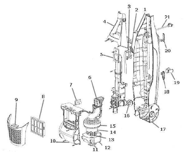 electrolux canister vacuum parts diagram