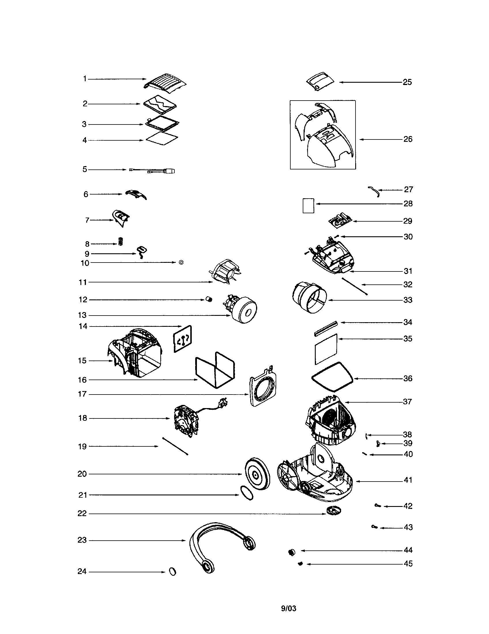 electrolux canister vacuum parts diagram