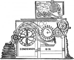 eli whitney cotton gin diagram