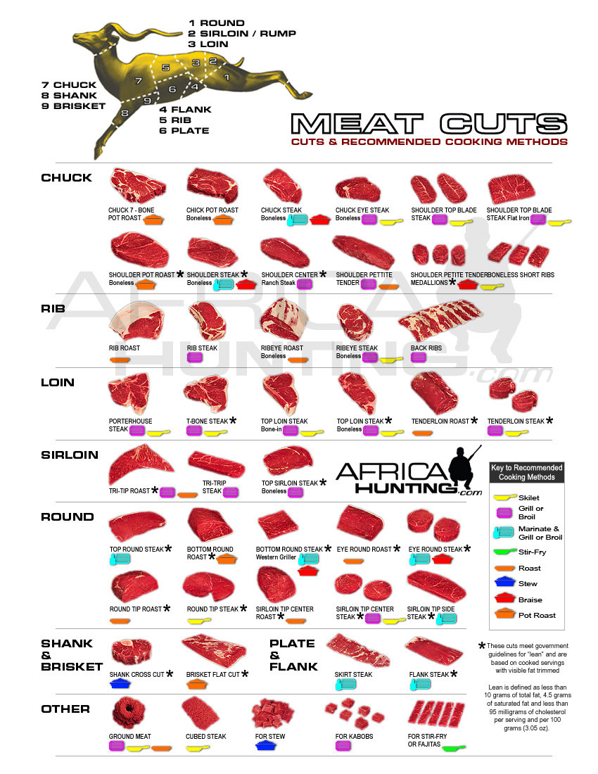 Meat Diagram Of A Deer