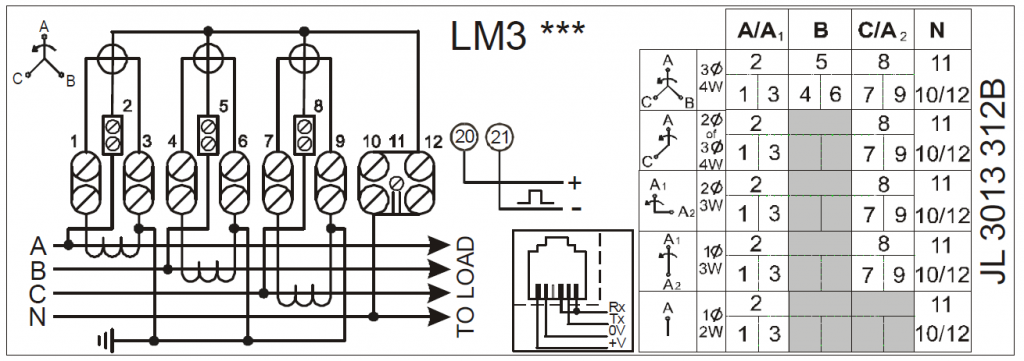 elster a1140 wiring diagram