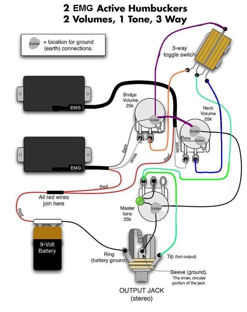 emg solderless wiring diagram