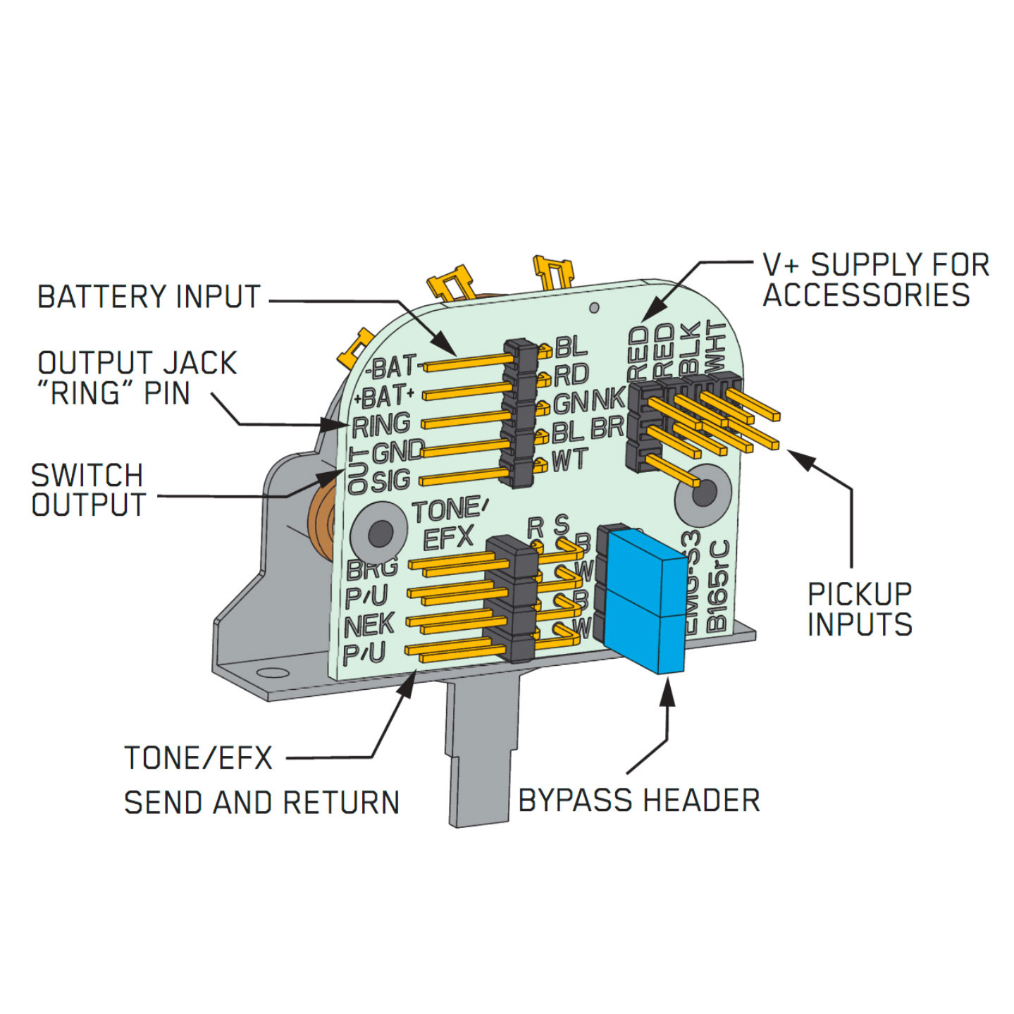 emg solderless wiring diagram