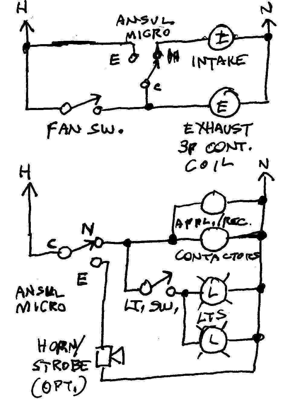 epo with two smoke detectors and shunt trip breaker wiring diagram