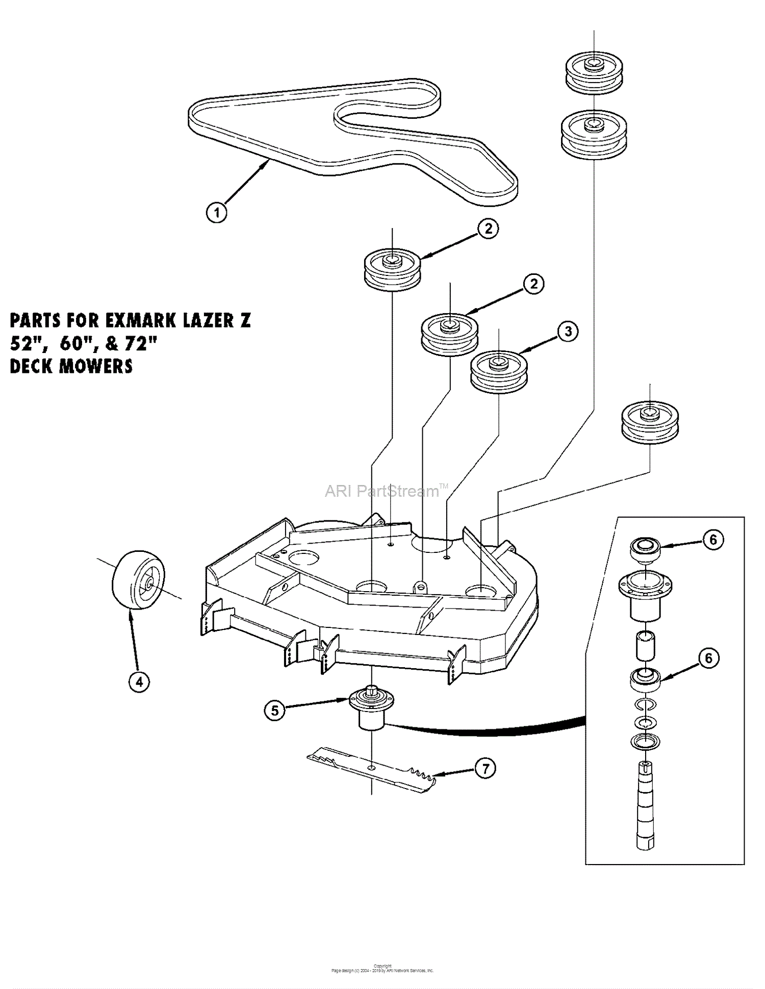 exmark spindle diagram