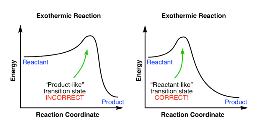 exothermic reaction coordinate diagram