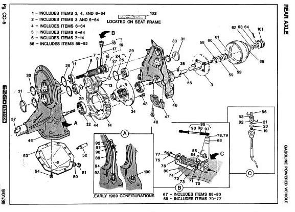 ezgo rear axle exploded diagram