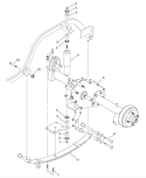 ezgo rear end diagram