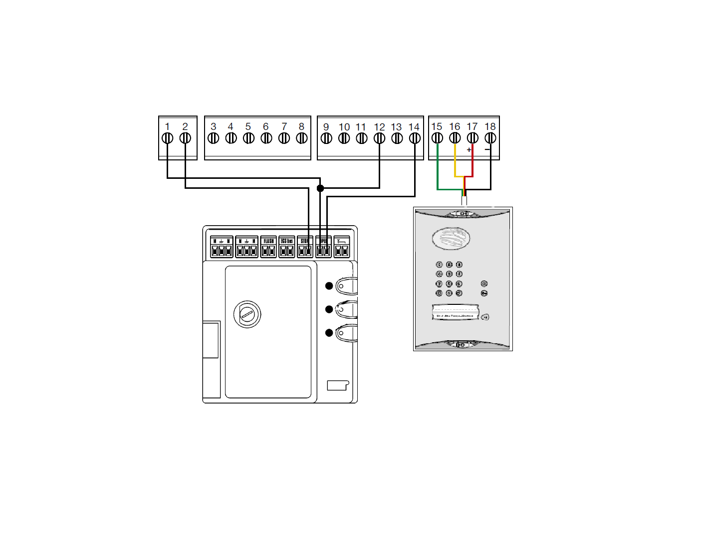 faac gate wiring diagram