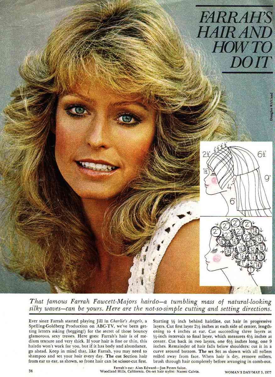 farrah fawcett haircut diagram