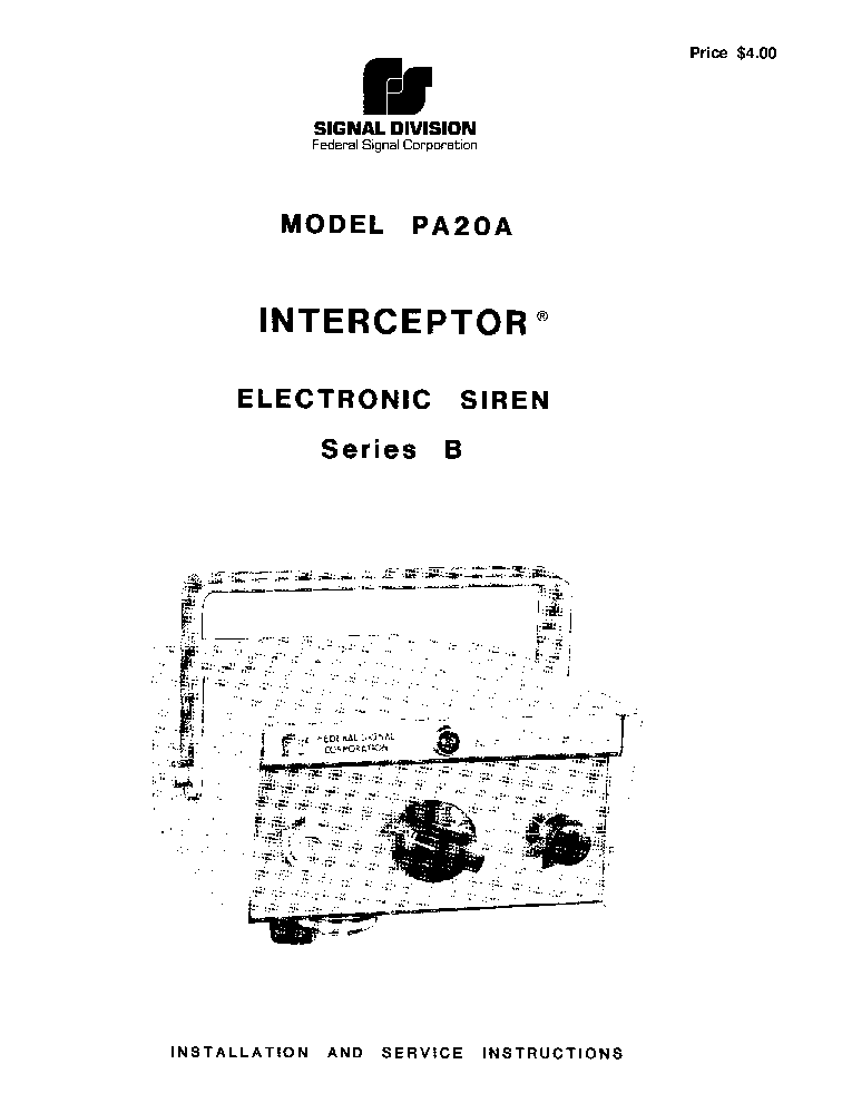 federal signal pa300 siren wiring diagram