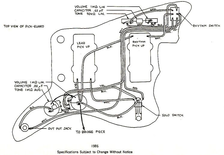 fender jazzmaster wiring diagram