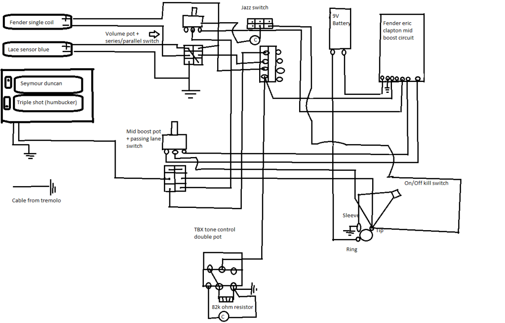 fender mid boost wiring diagram