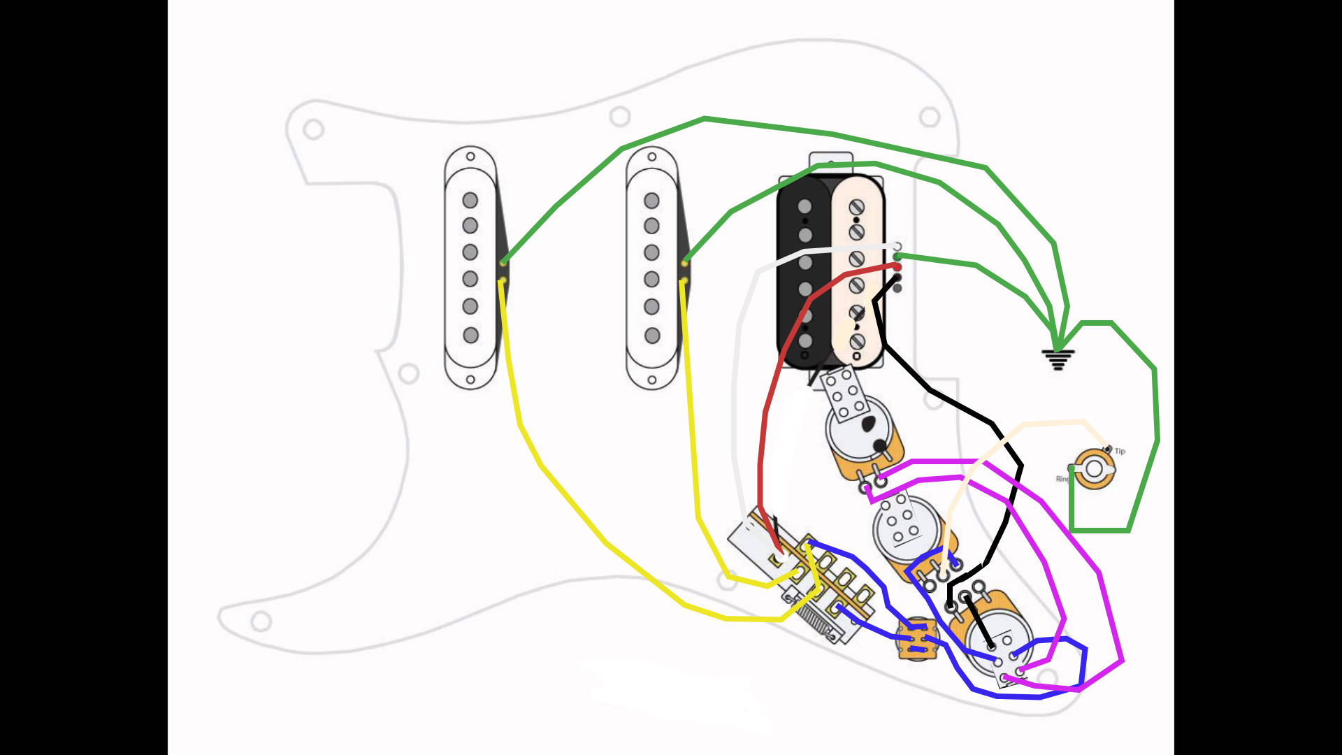 Схема fender stratocaster