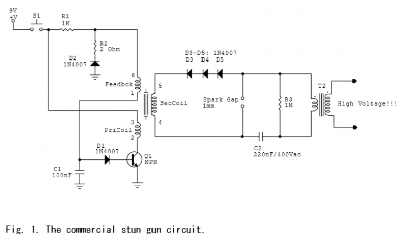 flashlight taser wiring diagram