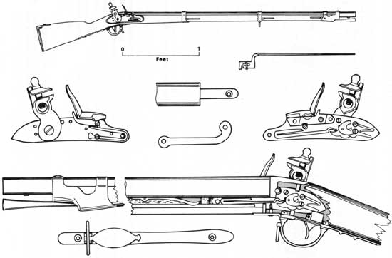 flintlock pistol diagram