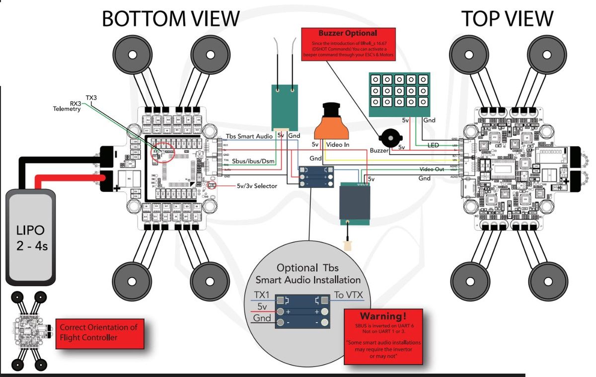 Flip32-f3-omnibus Aio Asgard (f3+esc+osd+cs) Wiring Diagram
