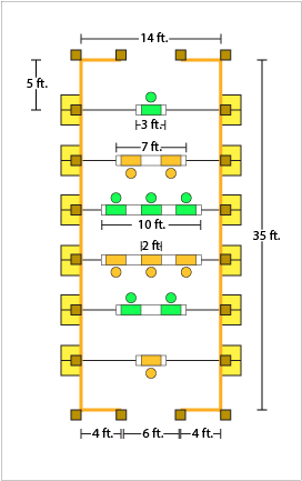 foosball table layout diagram
