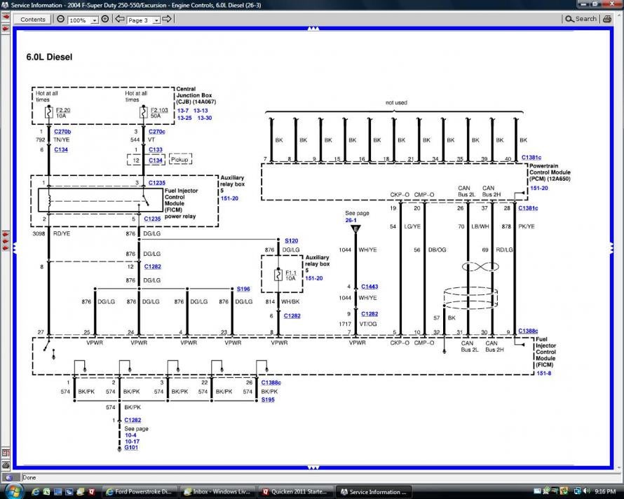 ford 6.0 diesel ficm wiring diagram