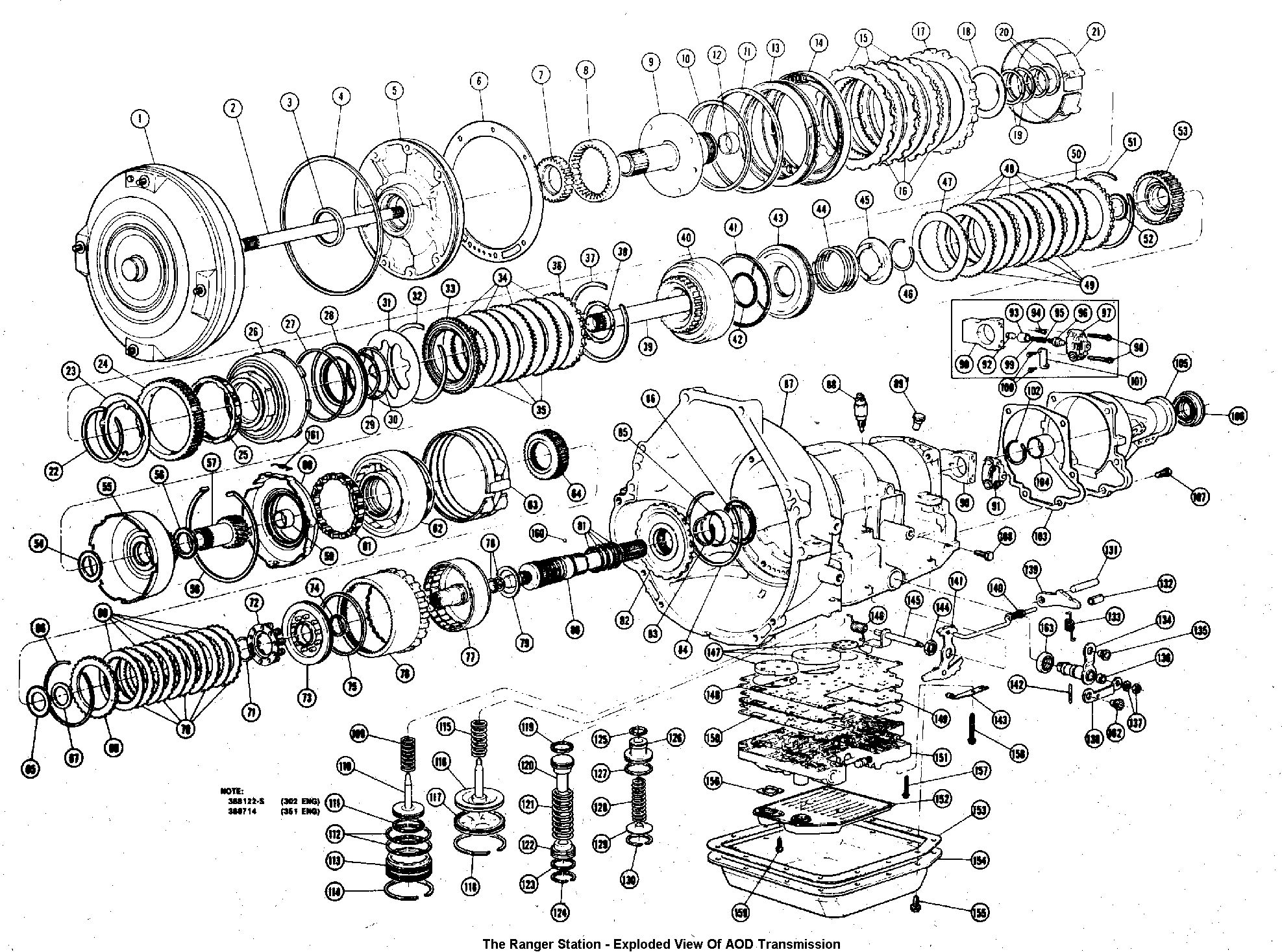 ford aod transmission diagram