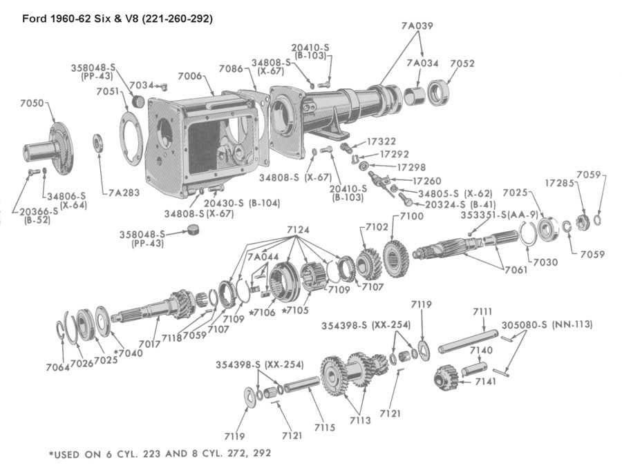 ford toploader shifter diagram