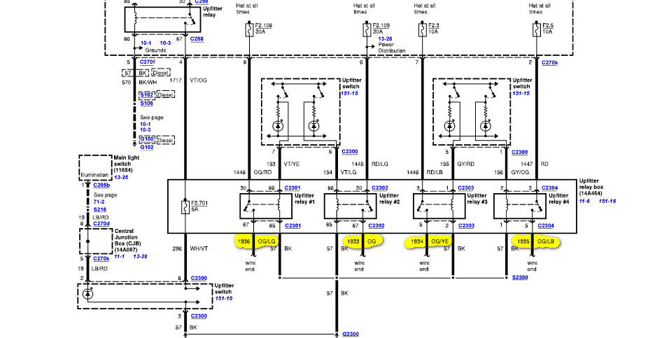 ford upfitter switch wiring diagram