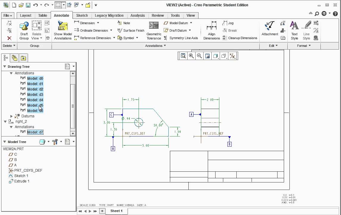 freecad 2d drawing