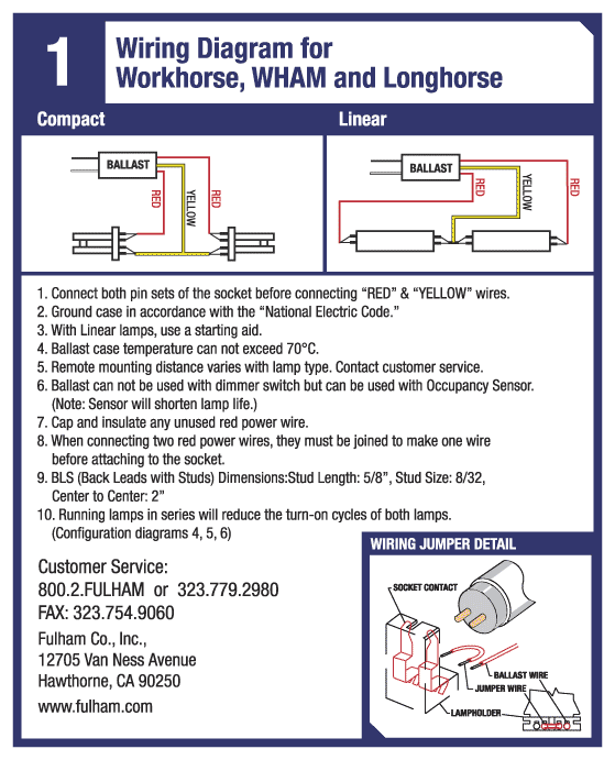 fulham wh2-120-l t5 fluorescent wiring diagram