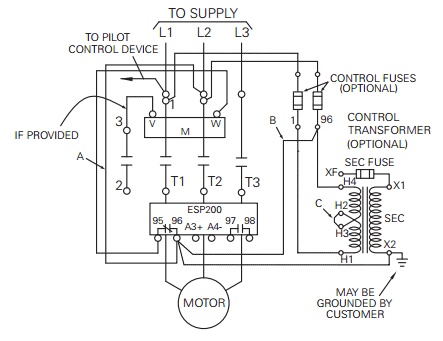 furnas motor starter wiring diagram