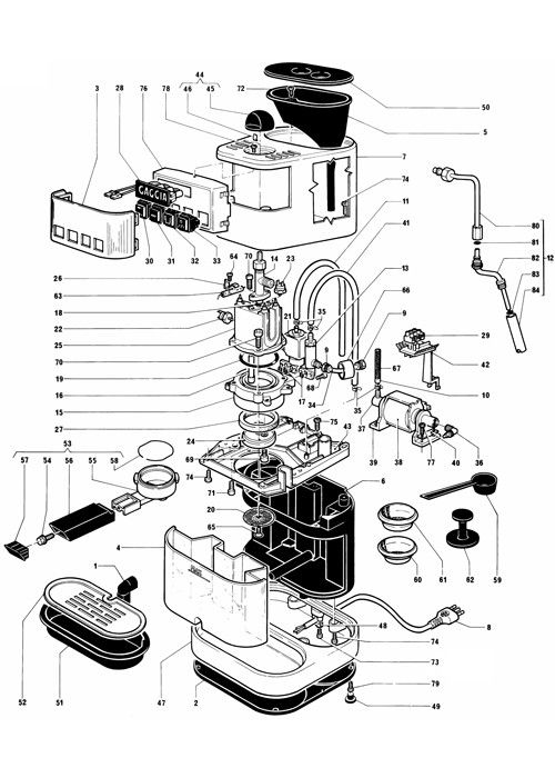 gaggia parts diagram