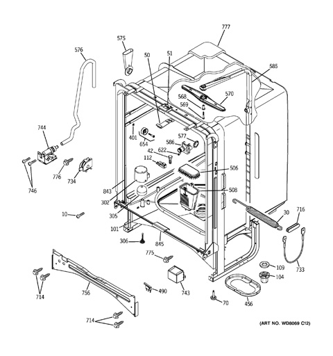 ge triton dishwasher parts diagram