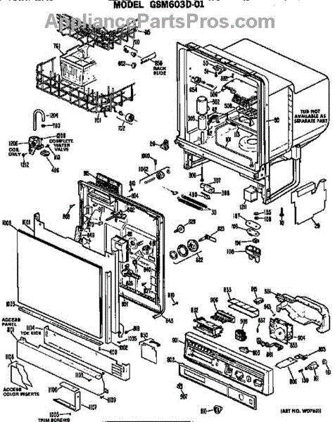ge triton dishwasher parts diagram