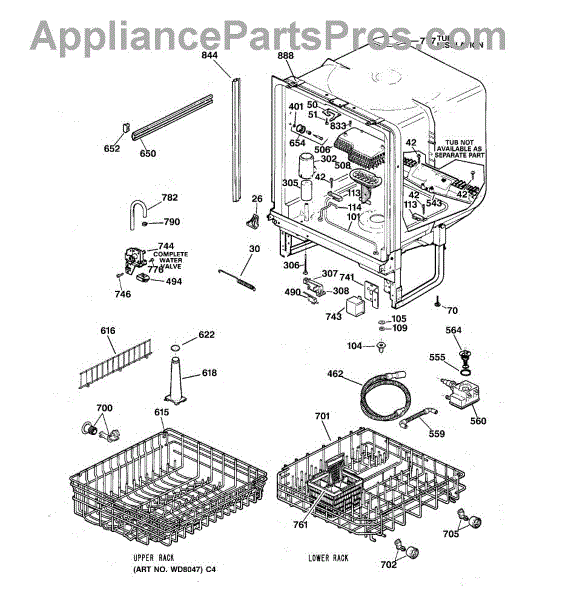 ge triton dishwasher parts diagram