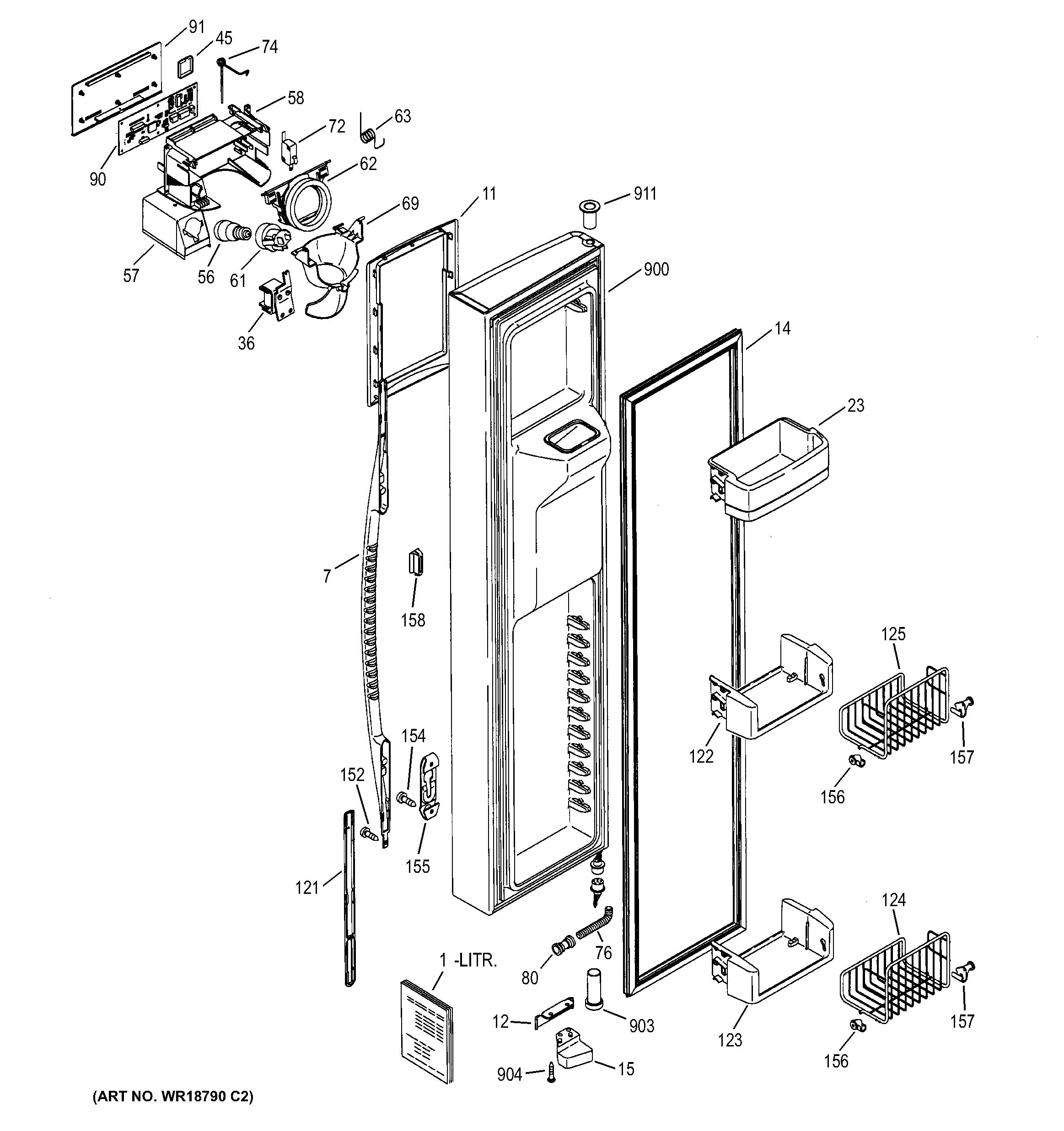 ge xl44 parts diagram