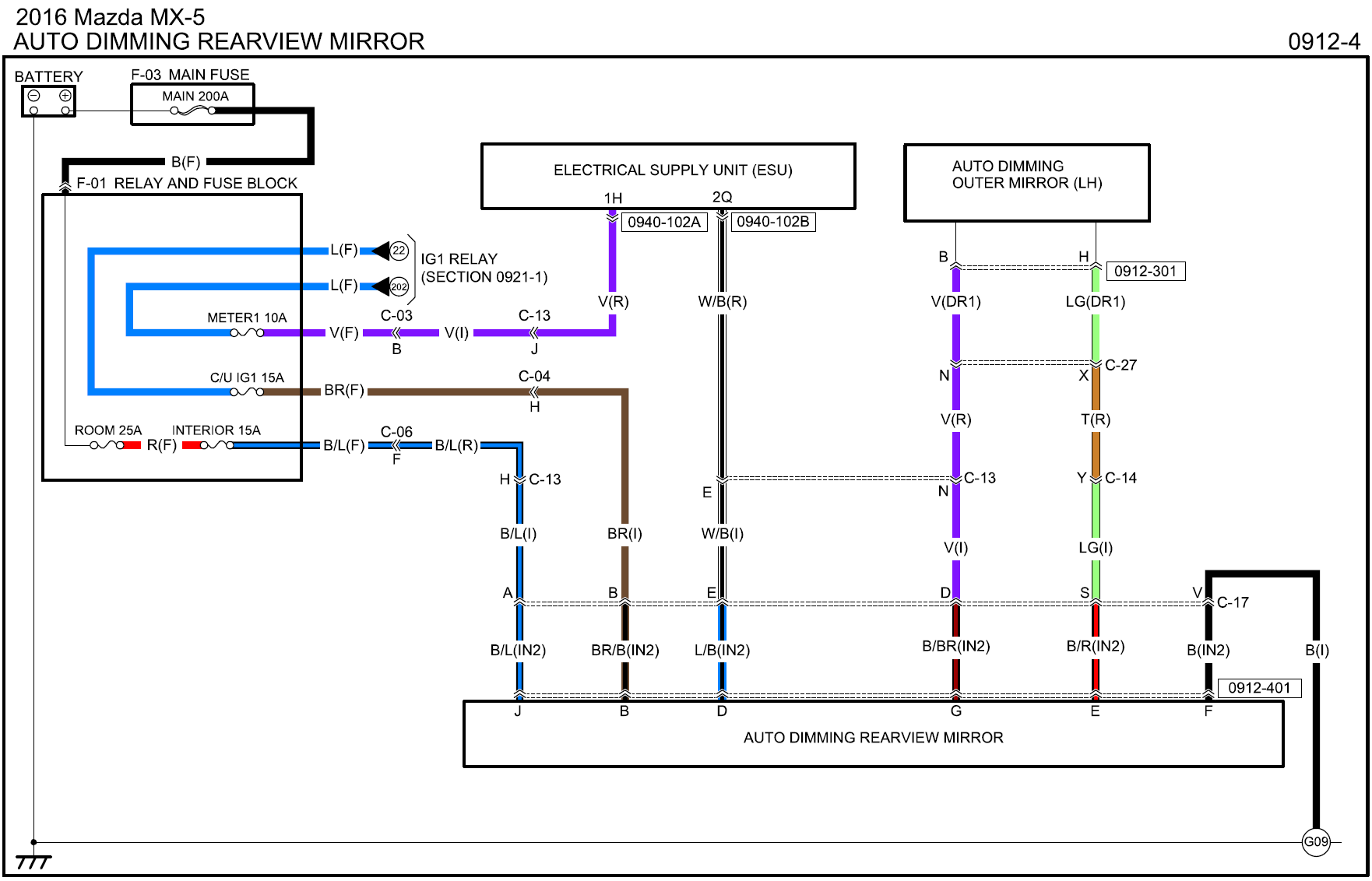 gentex 117 auto dim wiring diagram