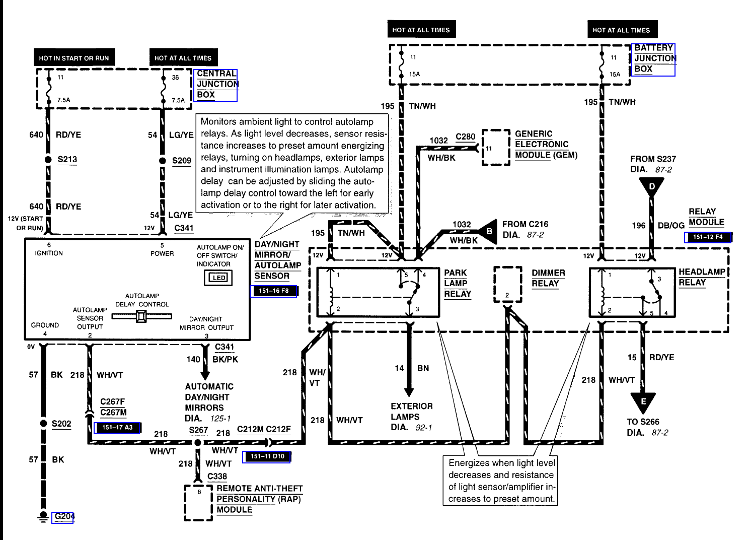gentex 117 auto dim wiring diagram