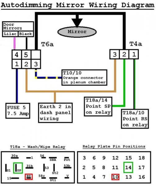 gentex 117 auto dim wiring diagram