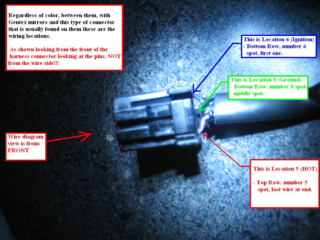 gentex mirror wiring