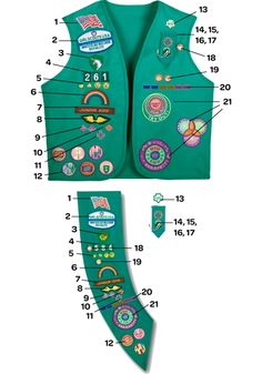 girl scout cadette uniform diagram