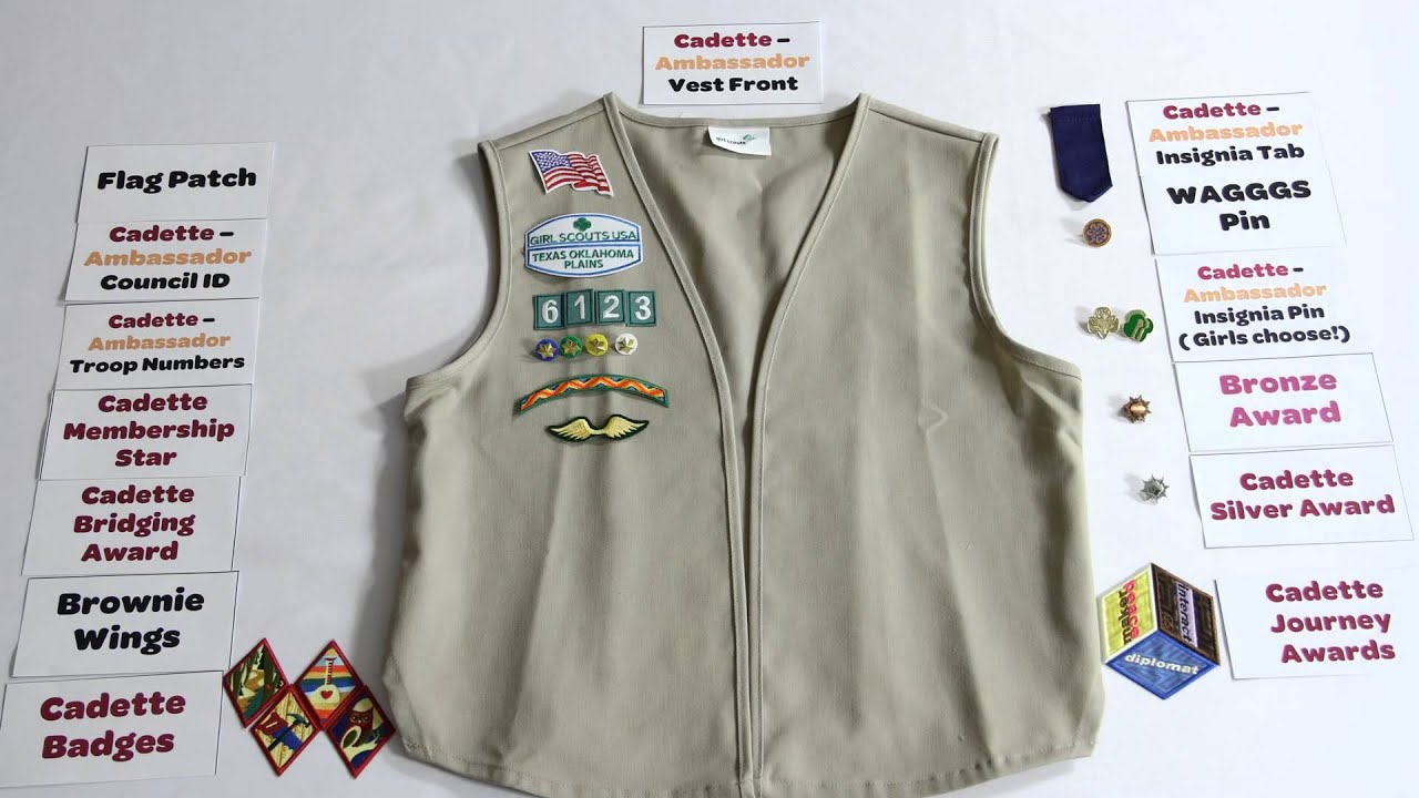 girl scout cadette uniform diagram