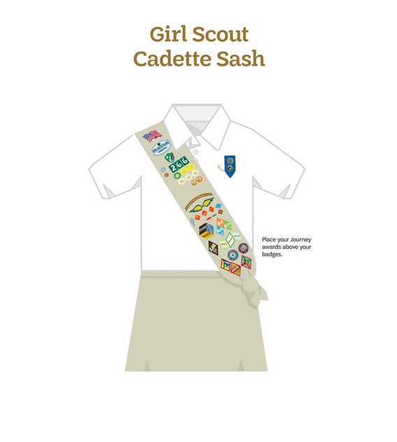 girl scout junior sash diagram