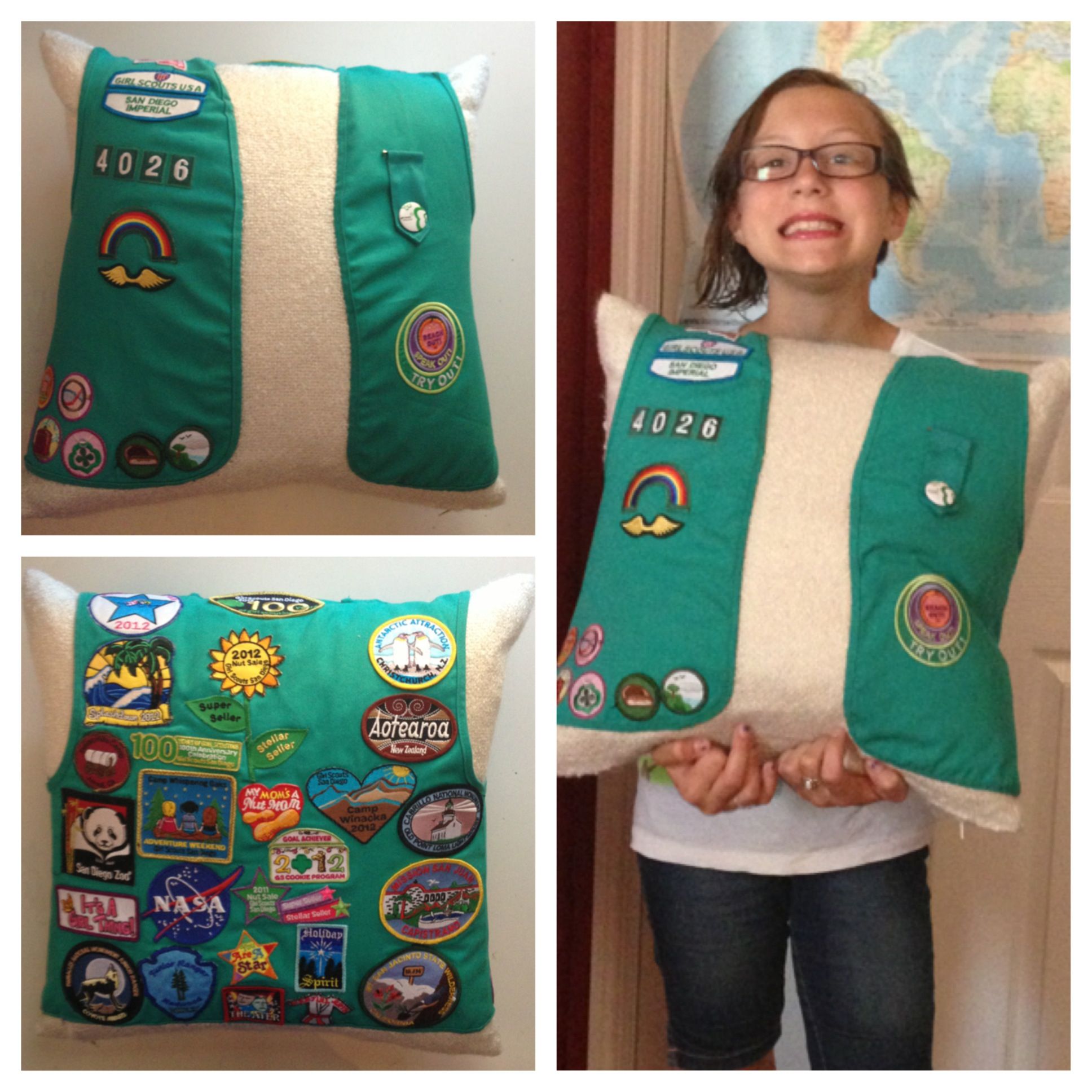 girl scout junior sash diagram