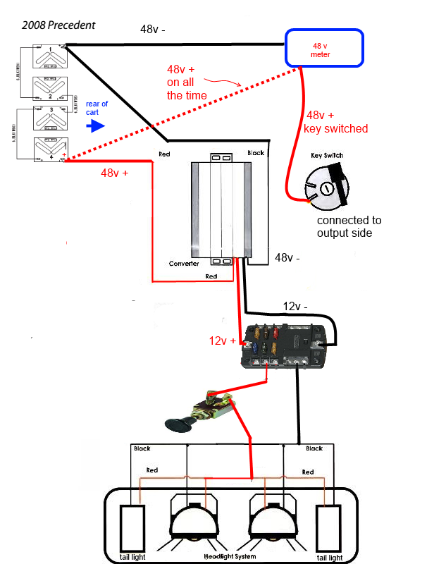 golf cart voltage reducer wiring diagram