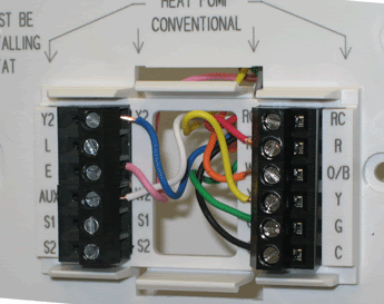 goodman heat pump thermostat wiring diagram to honeywell 5000 8 wire thermostat