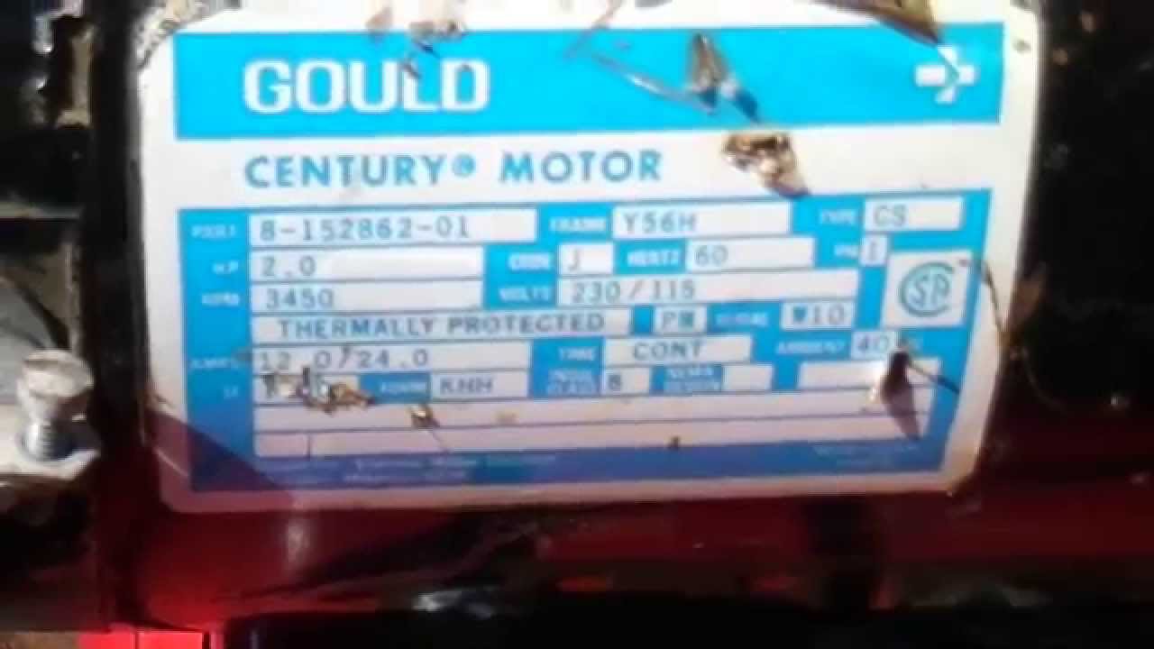 Gould Century Motor 5hp 240 Single Phase Wiring Diagram